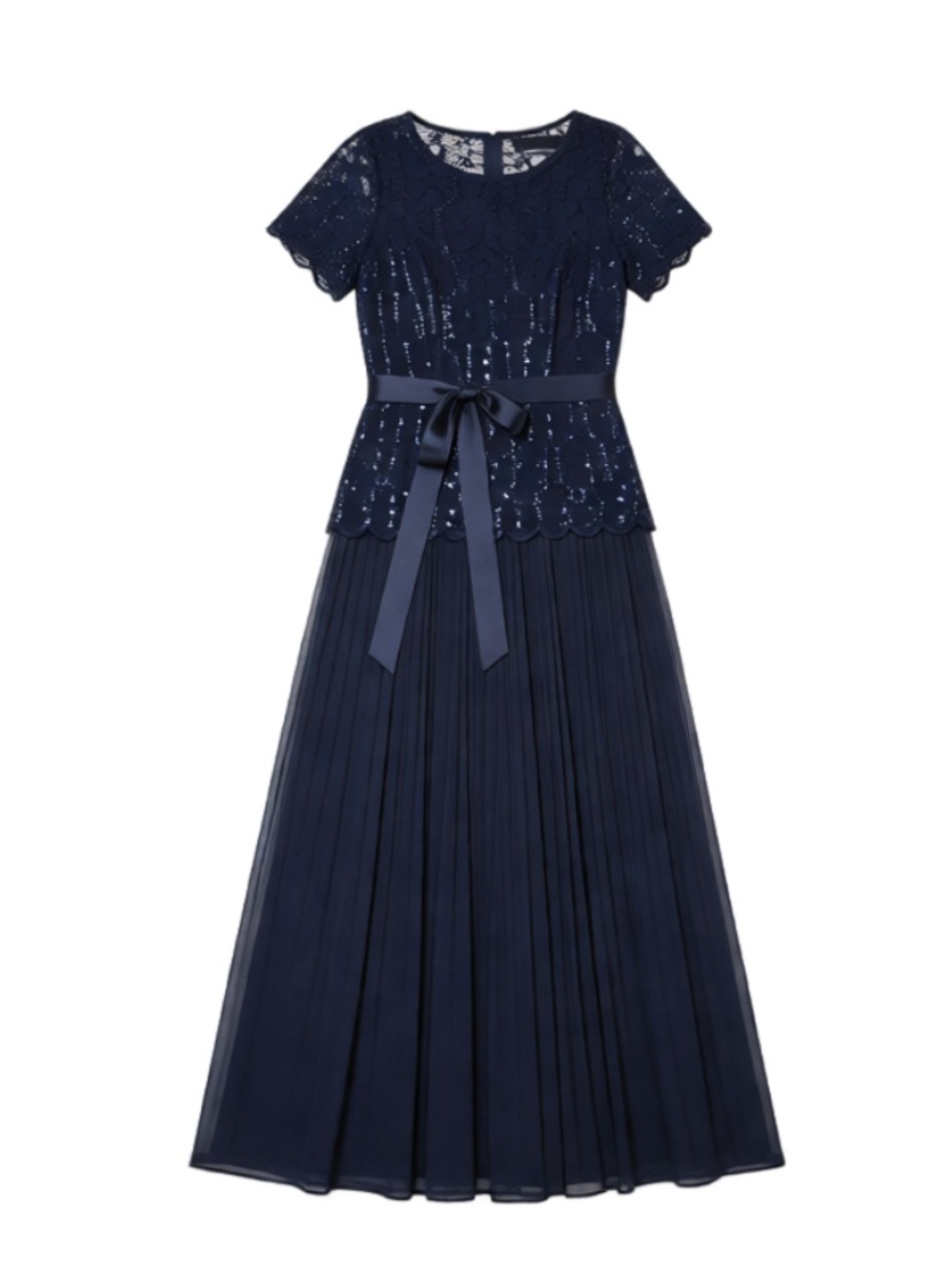 Laura Petites Sequin Lace Maxi Dress in Navy Size 2 Like New